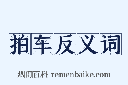 拍车反义词是什么意思的图片